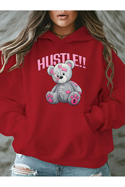 GHZAL Home Collection Women's Special Design Oversized Sweatshirt Hoodie Printed