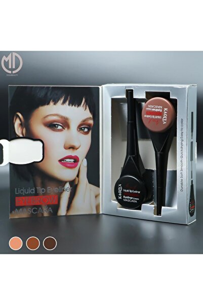 Moda Beauty A set of liquid eyeliner and eyebrow cream or cream eyeliner with...