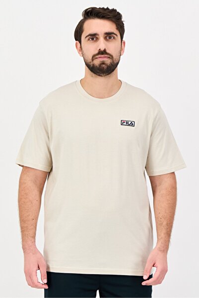FILA Men Sportswear Fit Short Sleeve Outdoor T-shirt, Beige