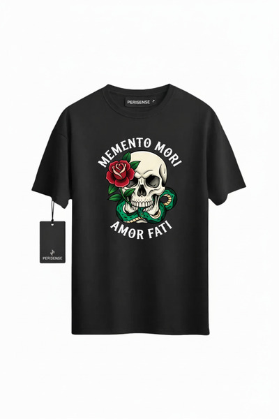 PERISENSE Unisex Eternal Rose Printed Premium Combed Cotton Oversized T-Shirt