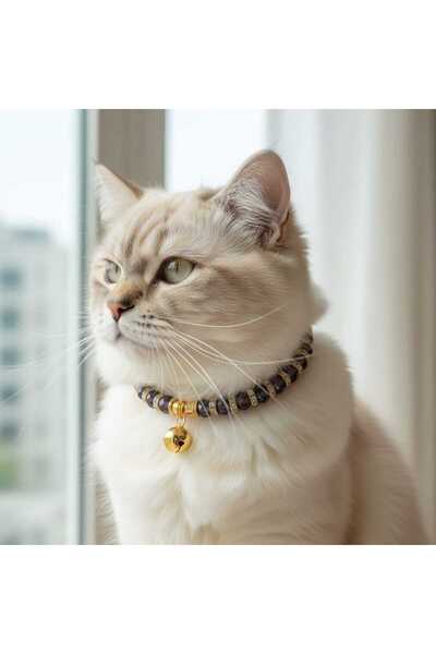 Ralp Moda Red Beaded Cat Necklace – Stylish and Decorative Pet Accessory