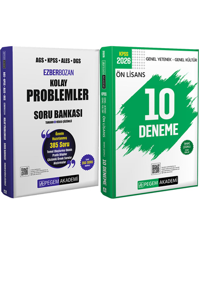 Pegem Akademi Yayıncılık Ezberbozan Kolay Problemler Video Çözümlü Soru - 202...