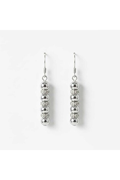 Ralp Moda Top Detailed Stone-Embellished Dangle Silver Earrings – Elegant and...