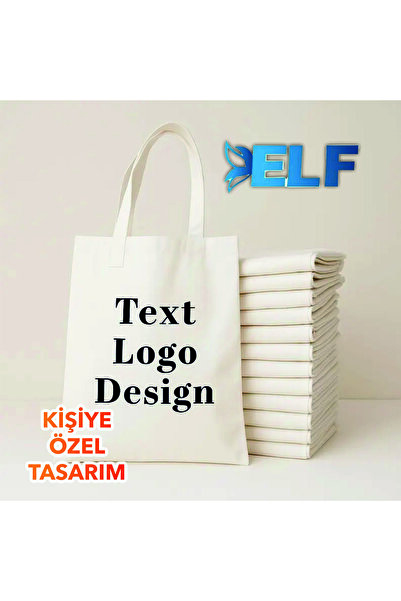 ELF REKLAM Kişiye Özel İsim Söz Yazılı Bez Çanta