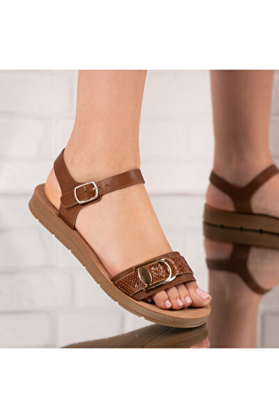 Sofia Store Women's sandals with low soles made of ecological leather Eugenia