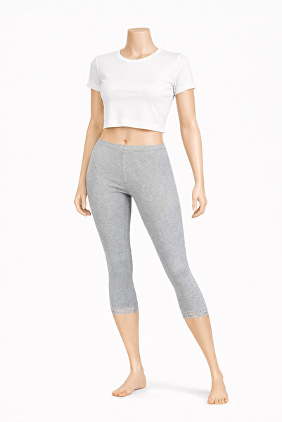 belpa Below Knee Lace Cotton Leggings,Combed Cotton Leggings, Capri Leggings ...