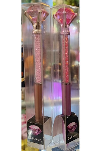 ada çanta kırtasiye Diamond Crystal Stone Model Gel Ball Pen (2 Pcs) Ad28874