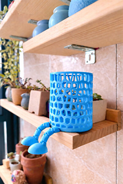 Vescarri حامل أقلام مكتبي وصندوق صغير بتصميم قدم مرن - إكسسوار مكتبي ممتع