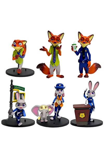 DEK Zootopia Zootropolis Nick - Judy Koleksiyon Figürleri – Rastgele 1 Adet K...