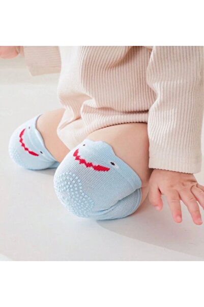 Moory Desenli Yumuşak Emekleme Dizliği 0-1 Yaş Bebekler için Diz Koruyucu Set...