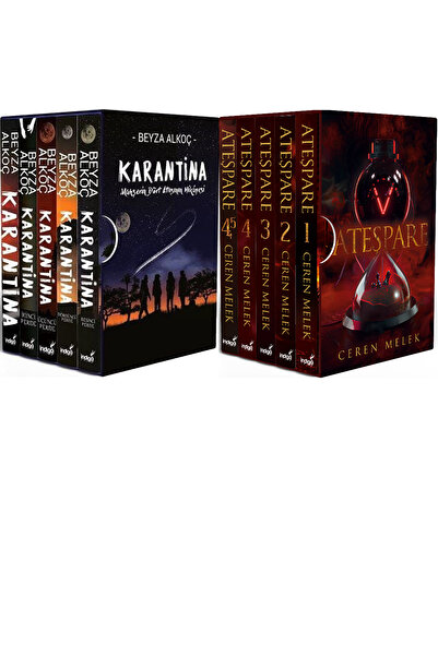 İndigo Kitap Karantina Serisi Seti-5 Kitap Takım- Ciltli Kutulu ve Ateşpare 5...