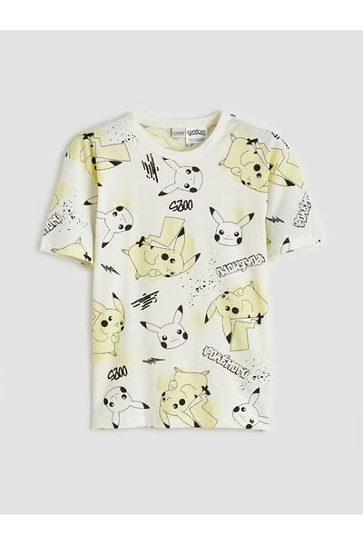 LC Waikiki تي شيرت للأولاد مطبوع عليه بيكاتشو برقبة دائرية من LCW Kids