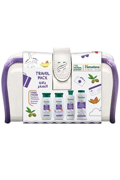 Himalaya مجموعة العناية بالطفل للسفر مع شامبو ولوشن وبودرة استحمام للأطفال