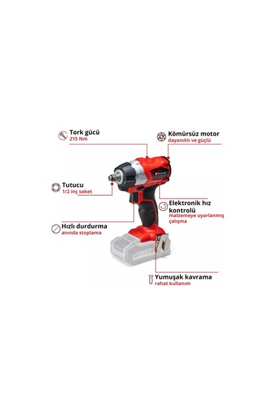 Einhell Tp-Cw 18 Li Bl Akülü Somun Sıkma Makinesi + 1 x 4 Ah Akü (Çantalı)