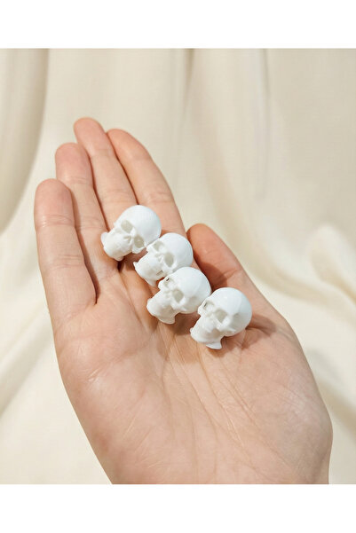 LUBIKO STUDIO Mini Kuru Kafa Figür Seti (4'lü)Araç İçi Torpido,Monitör ve Mas...