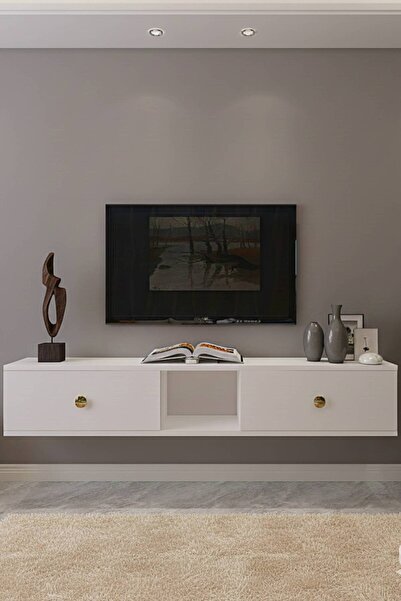 YUMEDİ DESİGN TDA1501B - MİKO DUVARA MONTAJ TV STAND 150CM BEYAZ