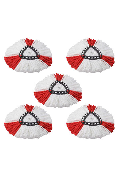 Vileda Set of 5 Easy Wring Turbo 2in1 Mop Refills, High Absorption