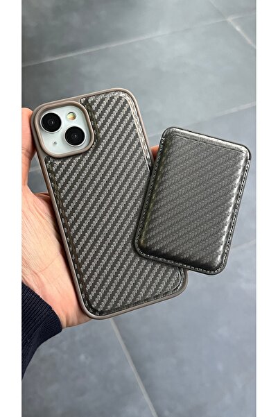 EDELFU Premium iPhone 15 / 14 and 13 - Carbon Velvet Carbon Fiber Cover with ...