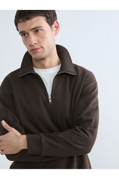 LC Waikiki Lcw Vision Mock Neck Men's Thick Sweatshirt