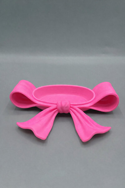 Vescarri صينية مجوهرات صغيرة بتفاصيل فيونكة - حامل مفاتيح وتنظيم المجوهرات بت...