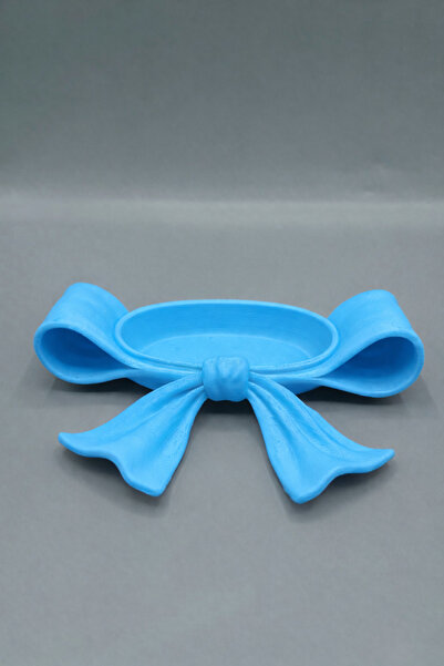 Vescarri صينية مجوهرات صغيرة بتفاصيل فيونكة - حامل مفاتيح وتنظيم المجوهرات بت...