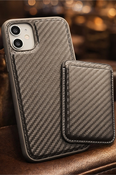 EDELFU Premium iPhone 11 - Carbon Velvet Carbon Fiber Inside Velvet Magnetic ...