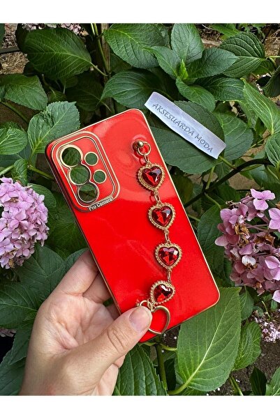 Aksesuarda Moda Samsung Galaxy A53 Compatible Heart Stone Hand-Placed Laser C...