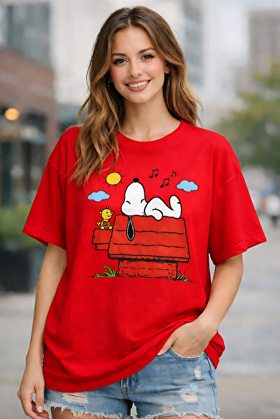 ArtYus Snoopy Printed Unisex Oversized T-Shirt