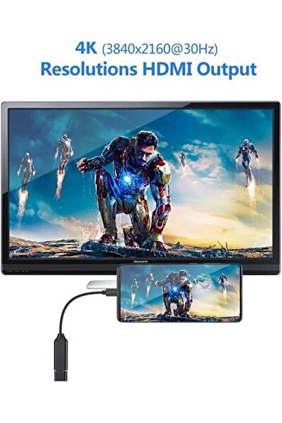 ATAsoft ELEKTRONİK Since 2021 Type-C to HDMI Çevirici USB C to HDMI Adaptör Macbook Uyumlu 4K Çevirici