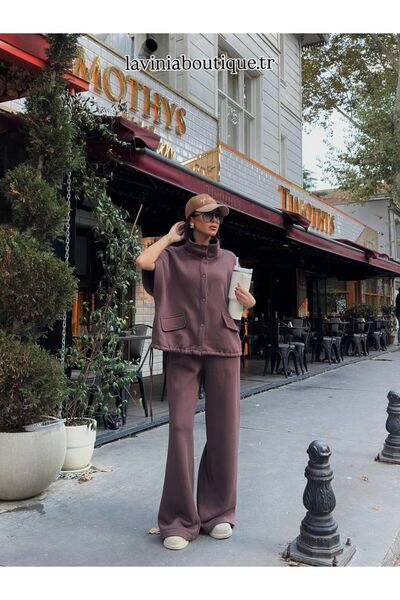 LAVİNİA 3 İplik Yelek Takım