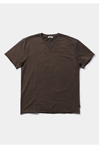 Colin's Comfort Fit Round Neck Plain Men's Brown Short Sleeve T-Shirt