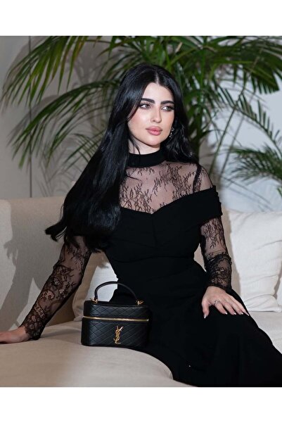 leon Elegant black lace dress