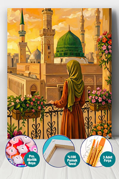 Picasso World Hobby Art Sayılarla Boyama Numaralı Tuval Seti Fırça Boya Dahil...