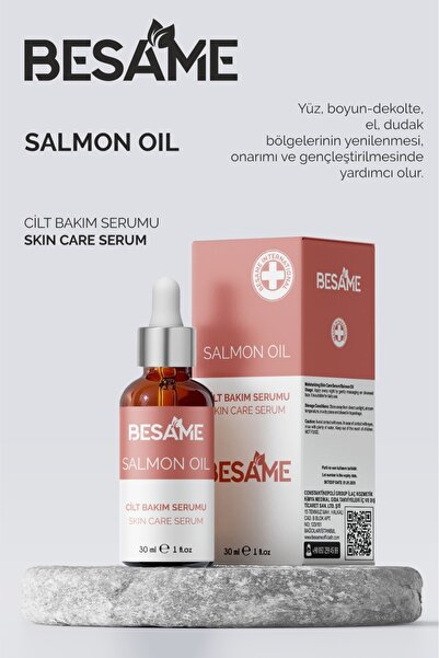 Besame سيروم مغذي ومرمم للعناية بالبشرة بزيت السلمون 30 مل