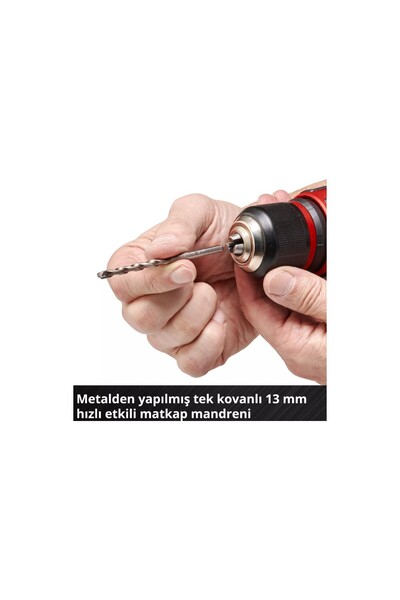 Einhell Te-Cd 18/48 Li-I Akülü Darbeli Vidalama + 1 x 4 Ah Akü + 32 Parça Uç Seti (Çantalı)