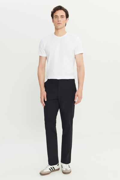 WRANGLER Pantaloni chino negri cu croială normală și talie elastică