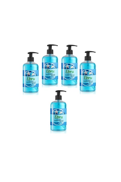 Ebru صابون سائل رياح المحيط 750 مل 5 قطع