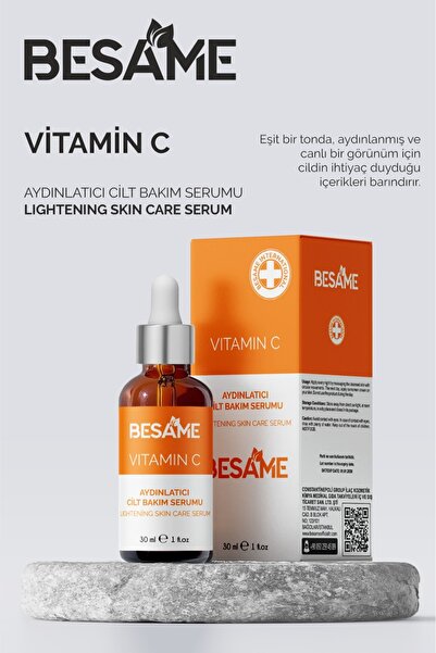 Besame Vitamin C Aydınlatıcı ve Cilt Tonu Eşitleyici Bakım Serumu 30 ml