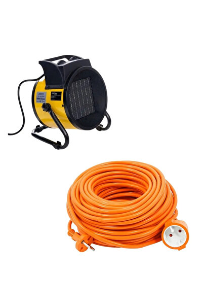 Kraft&dele Set de încălzitor electric cu ventilator 3,5 kW și cablu prelungit...