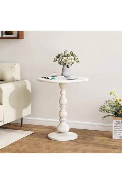 Tiokkss طاولة جانبية معدنية عتيقة صغيرة الحجم، دائرية الشكل، مقاس 15.7 بوصة، ...