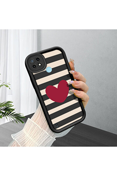 ucuc جراب مرن ممتص للصدمات وواقي للعدسة بنمط قلب من السيليكون الأسود متوافق م...