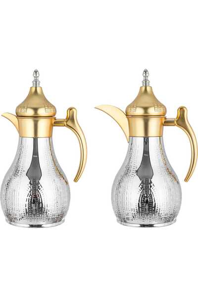 Generic طقم ترمس هيلا من معرض السيف، سعة 1.2 لتر، قطعتان، علبة داخلية من الفو...