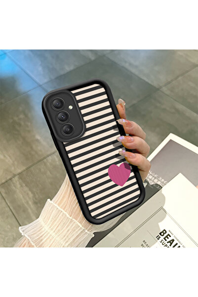 ucuc جراب مرن ممتص للصدمات وواقي للعدسة بنمط قلب من السيليكون الأسود متوافق م...