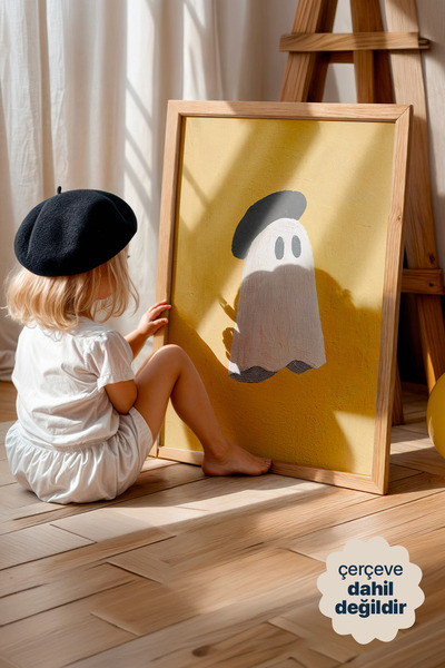 Persona Istanbul Artificial Collection Hayalet - Sarı İmpasto Dokulu Poster (...