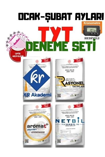 Fenomen Yayıncılık Ocak-Şubat Ayları TYT Deneme Seti 4'lü KR Akademi-Rasyonel...