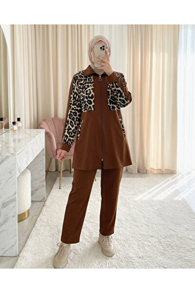 HİJABAYA Σετ παντελόνι με φερμουάρ στο λαιμό πουκάμισο