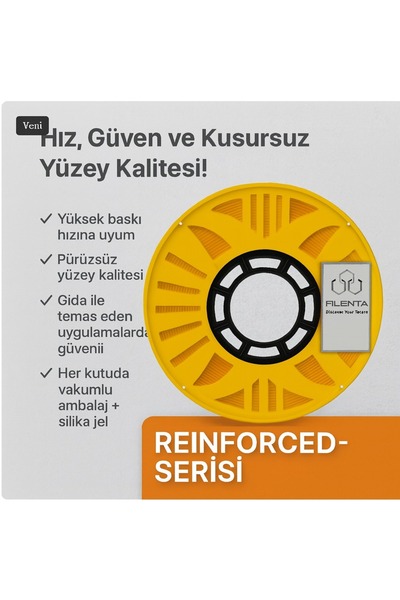 Filenta Sarı Pla Reinforced Filament 1.75MM 1kg