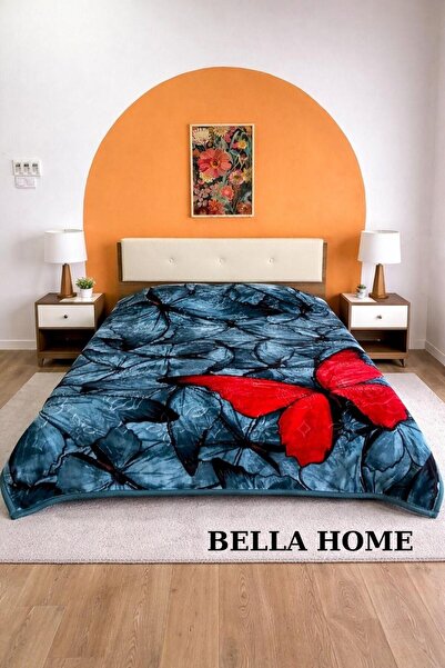 Bella Home Aslan 220X240 Double Layer Embossed Blanket - 7 kg Butterfly