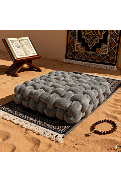 Generic A knotted rope cushion that can be used for office chairs, picnics, m...