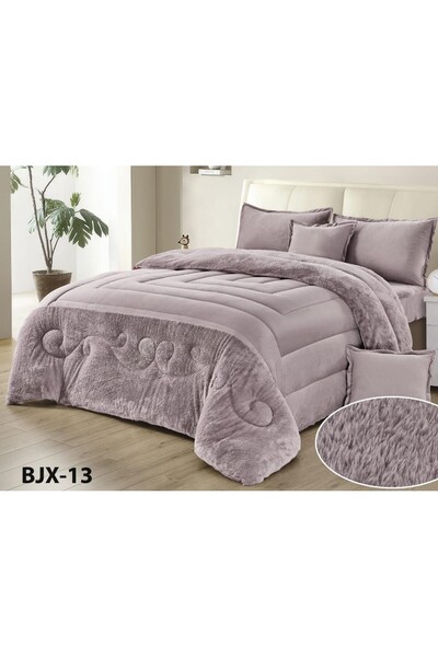 alzawia Single velvet bedspread, double-sided, 4 pieces